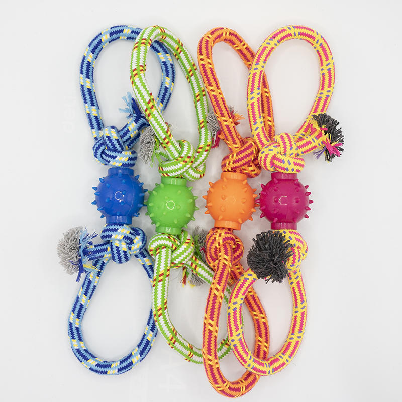 Cotton Rope Plastic Ball Dog Toys