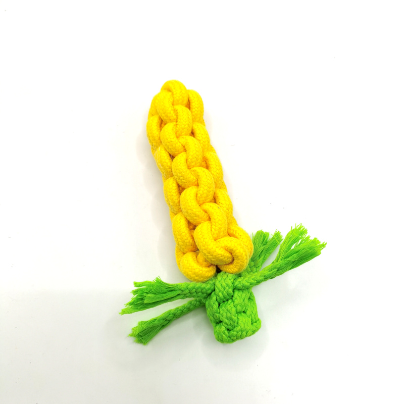 Corn Shaped Knitted Rope Dog Toy