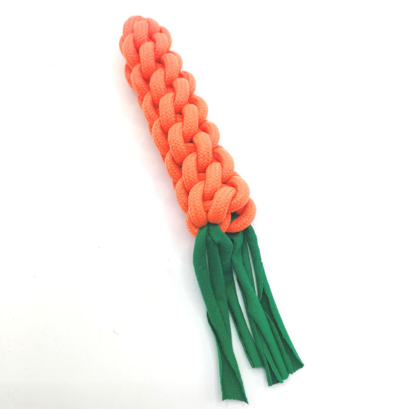 Carrot Shaped Knitted Rope Dog  Toy